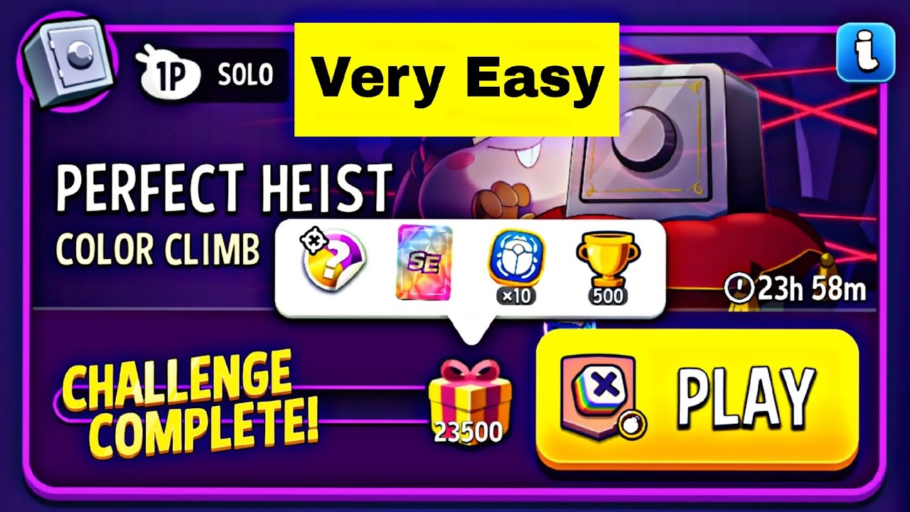 solo challenge color climb perfect heist match masters today gameplay