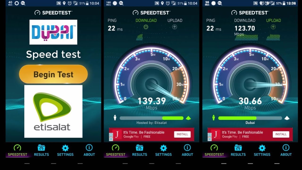 Dubai Mobile Internet LTE+ Speed test | Dubai 4G mobile Internet Test | Xperia XZ LTE+ Speed test