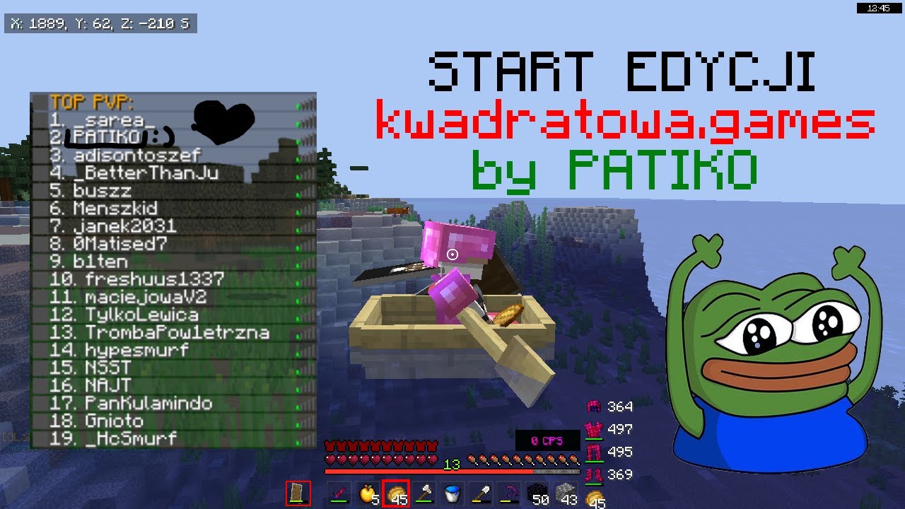 KWADRATOWA HARDCORE - START EDYCJI TOP 2 MOJE B) (mc.skkf.net, kwadratowa.games)