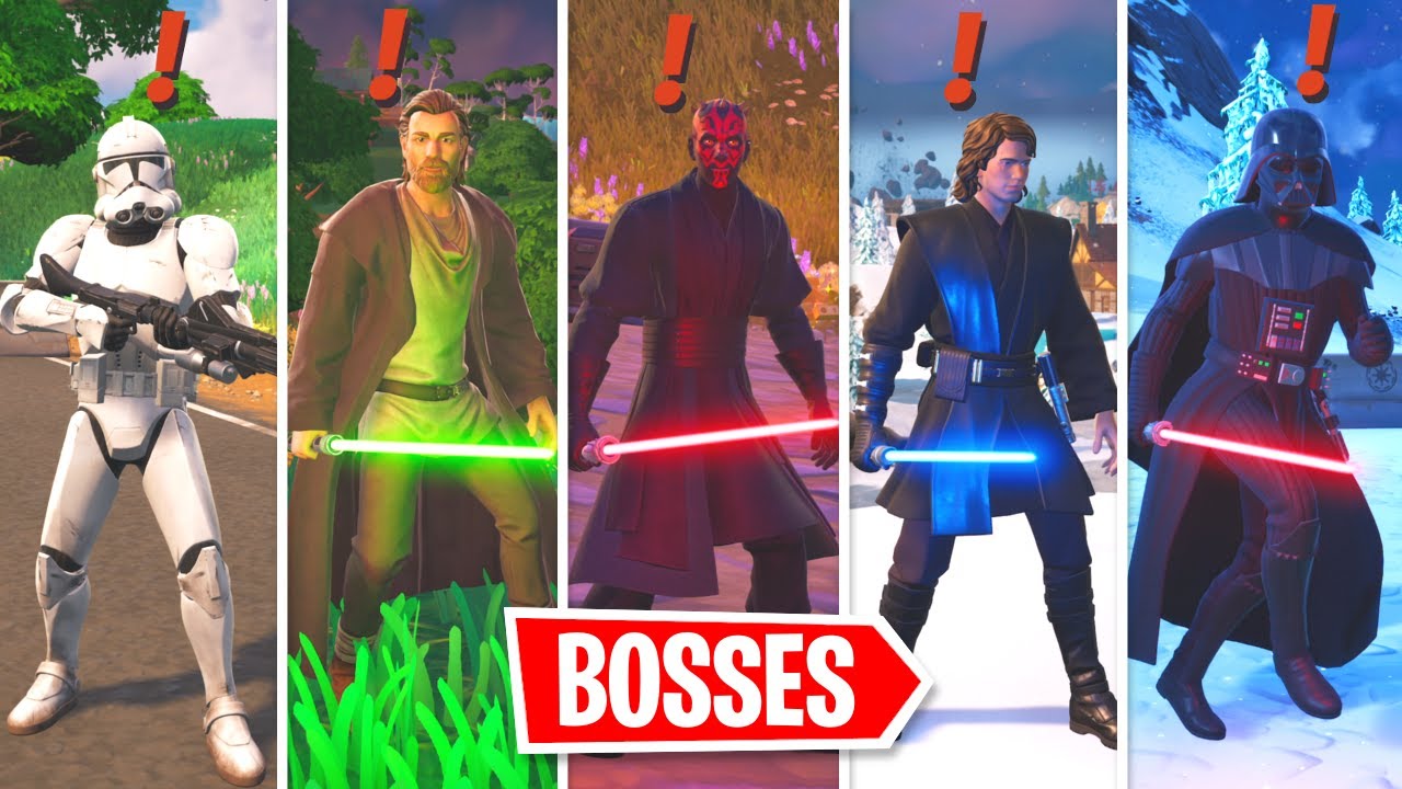 I Pretended To Be Star Wars BOSSES In Fortnite