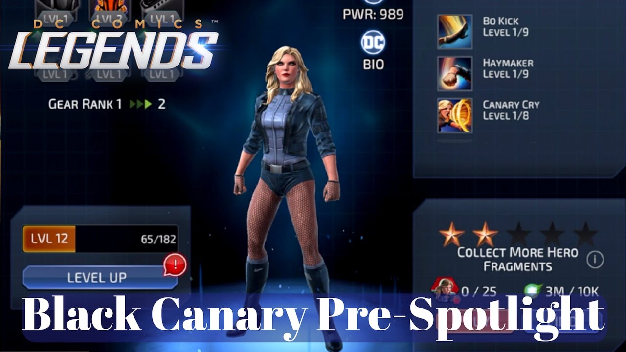 DC Legends Black Canary Pre-Spotlight