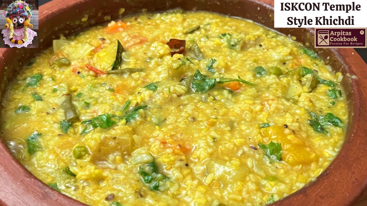 ISKCON Temple Khichdi Recipe | No Onion No Garlic Vegetable Khichdi Recipe | Prasadam Recipe