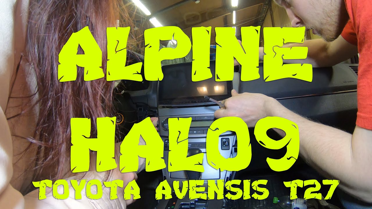 Toyota Avensis T27: Alpine Halo9 Herrainmallin soitin asennus