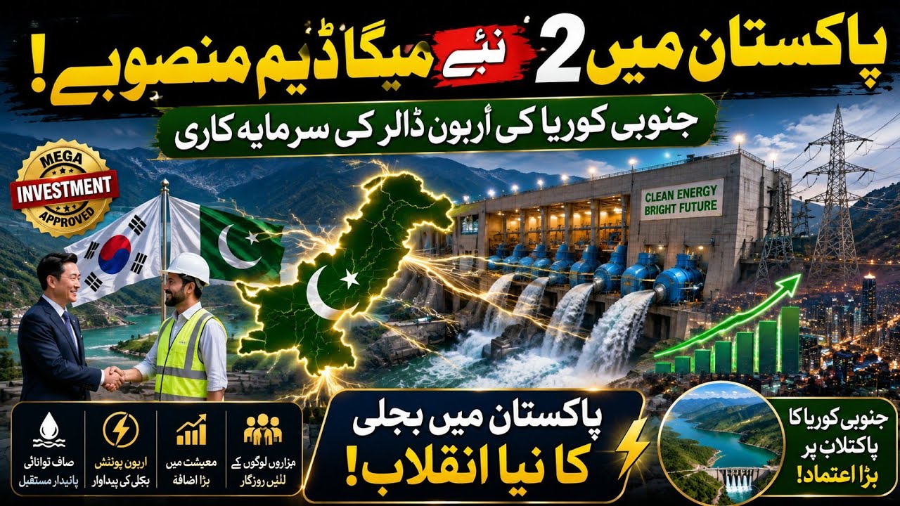 Korean Company to Build 2 Massive Hydropower Projects in Pakistan | $1.6 Billion Investment