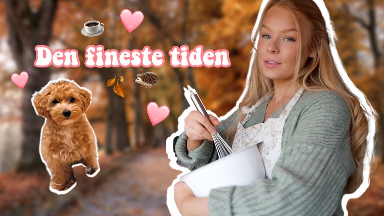 koselig høstvlog - baker sunn kake, valpetreff & tester ut en ny krøllemetode