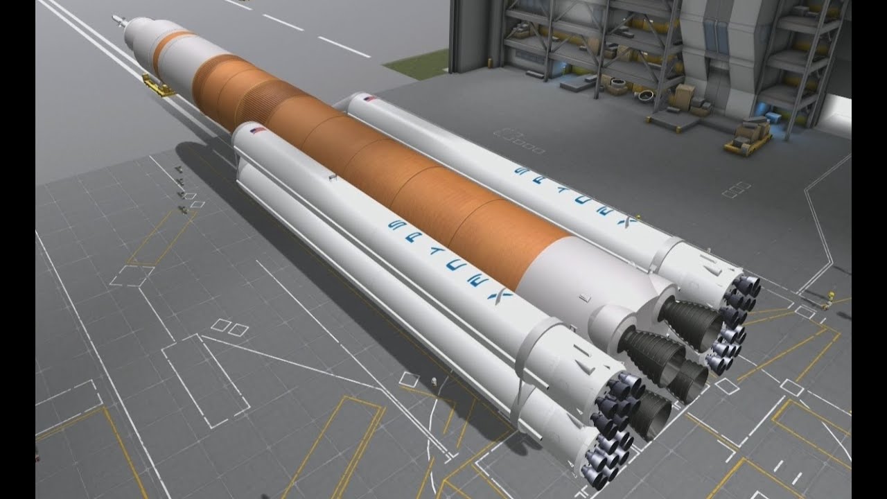 KSP: Falcon 9 boosted SLS to the moon in RO
