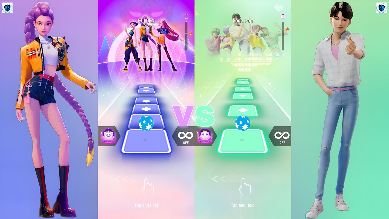 KPop Demon Hunters - Golden vs Soda Pop | Music Rhythm Hop