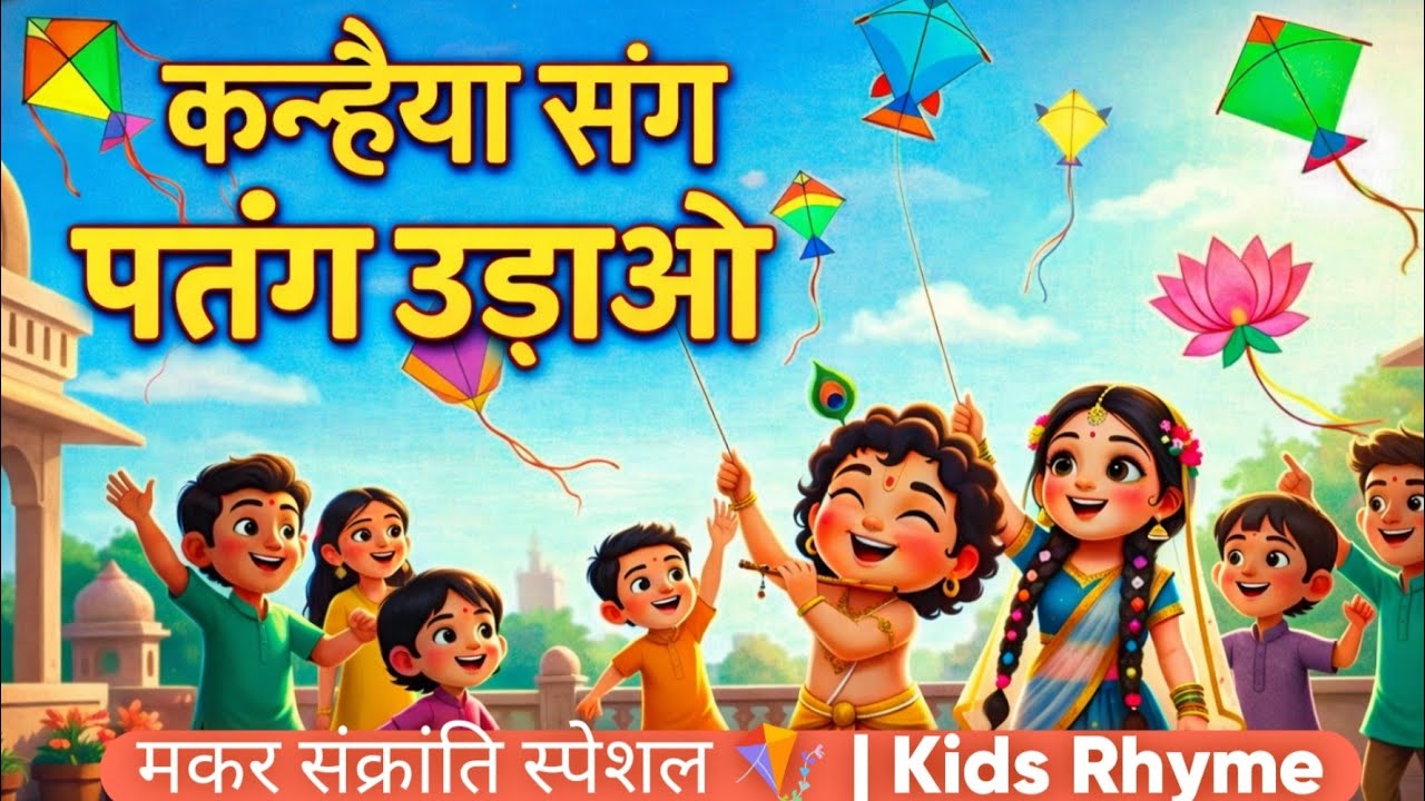  कन्हैया संग पतंग उड़ाओ | मकर संक्रांति स्पेशल 🪁 | Kids Rhyme Song | MakarSankranti 