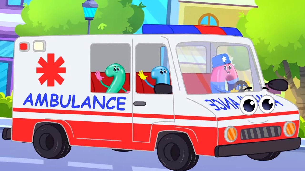 Wheels On The Ambulance and Nursery Rhyme for Kids