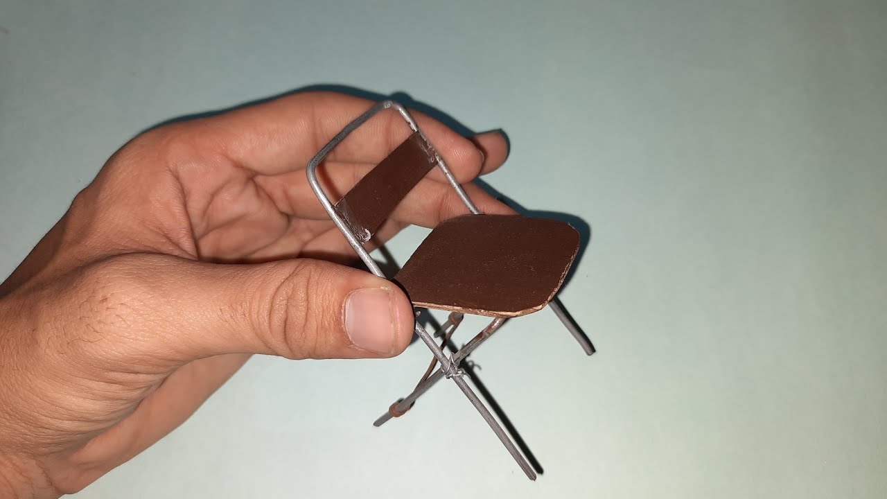 How to make miniature chair from wire | miniature furniture diy |best out of waste | wm10f