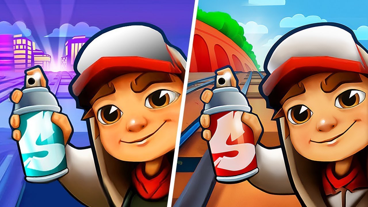 Subway Surfers Houston 🆚 Subway Surfers Venice, Subway Surfers Map Comparison