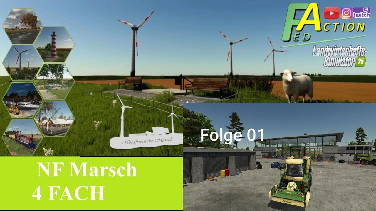NF Marsch Start einer neuen Serie, im Krone BIG M 450im Farming Simulator 25