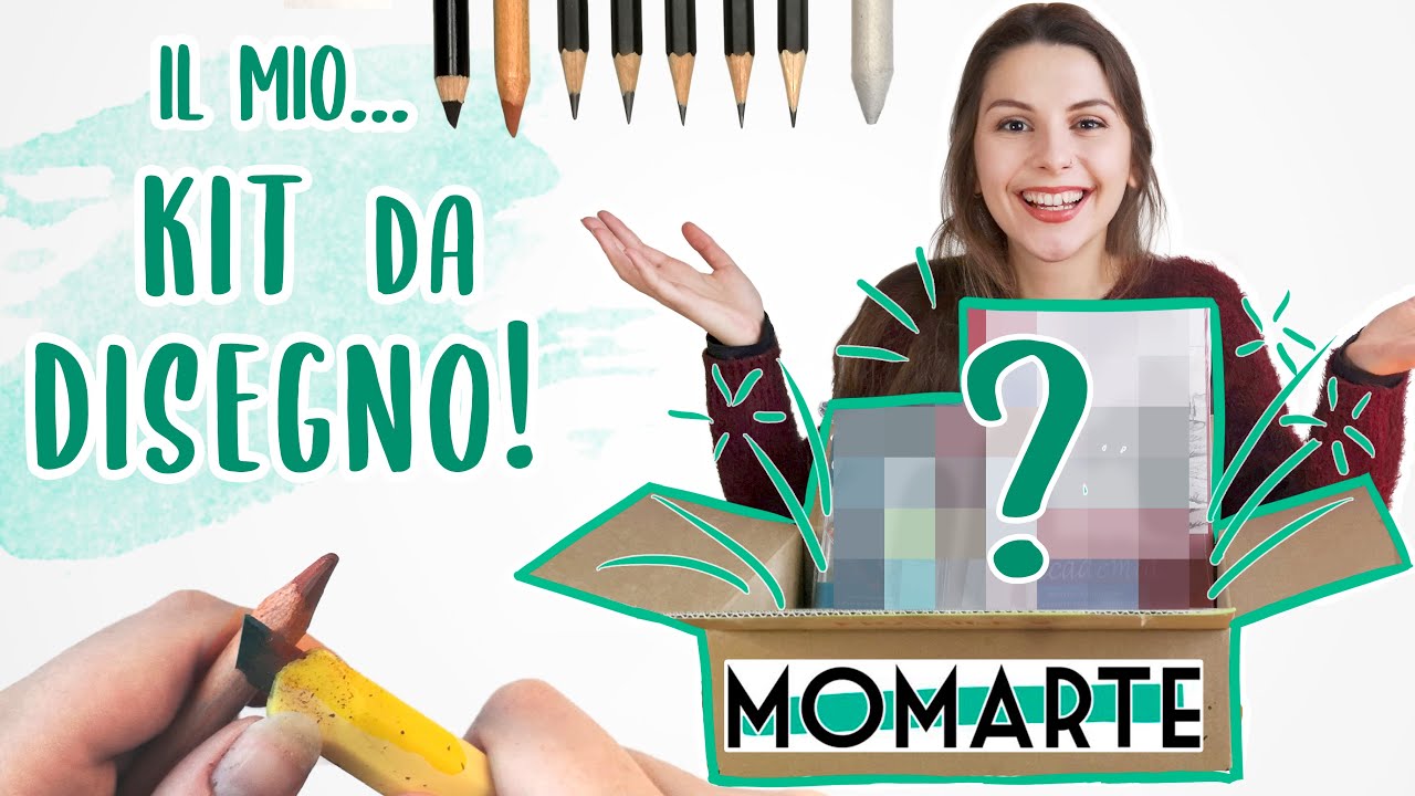 I MIEI MATERIALI DA DISEGNO BASE NEL KIT VALE SU TELA! Matite, carboncino, sanguigna e molto altro!