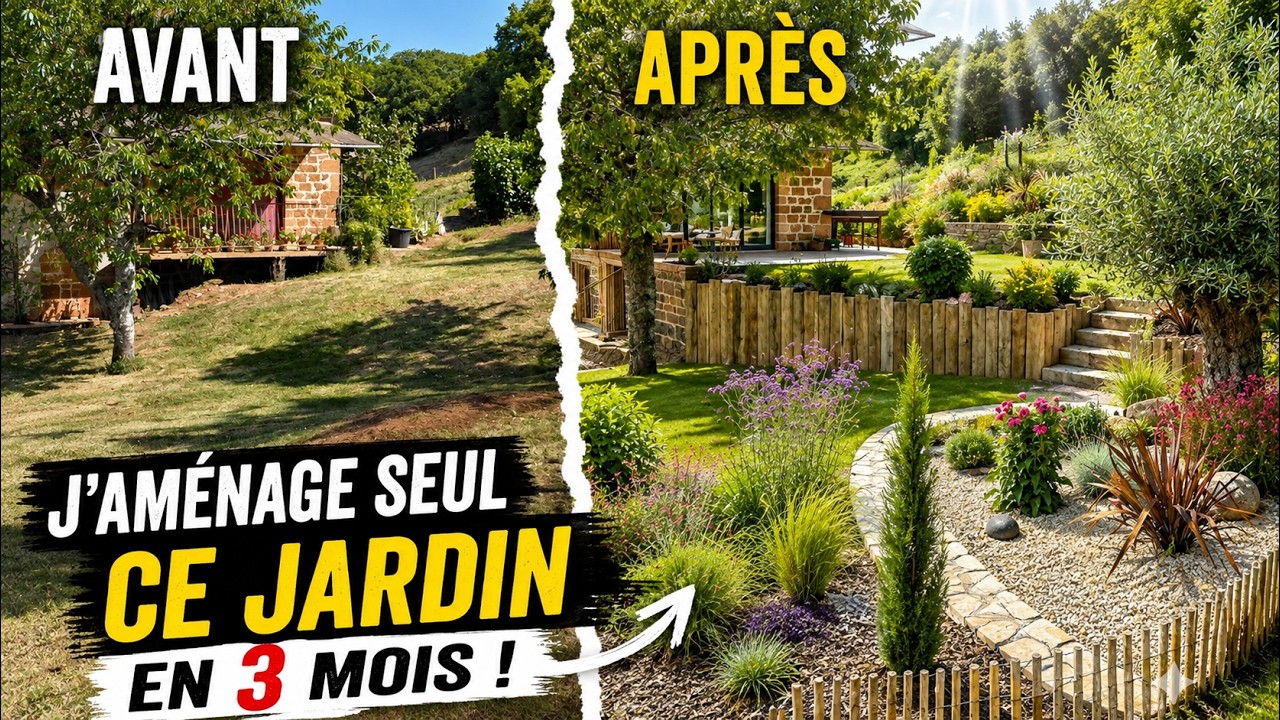 3 Mois pour AMÉNAGER ce Jardin ! [TIMELAPSE]