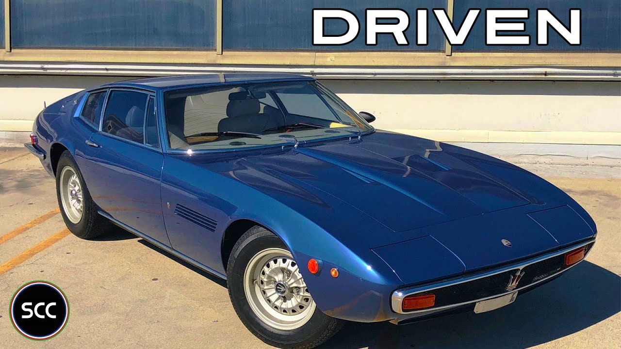 MASERATI GHIBLI 4.9 SS 1972 - Test drive in top gear - V8 Engine sound | SCC TV