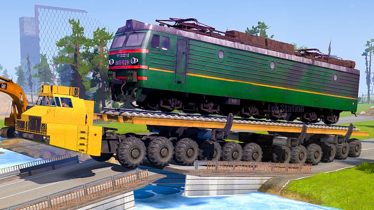 Spintires: Mudrunner Truck vs Extreme Broken Road with Speed Bumps | Game Daily57 #mudrunner
