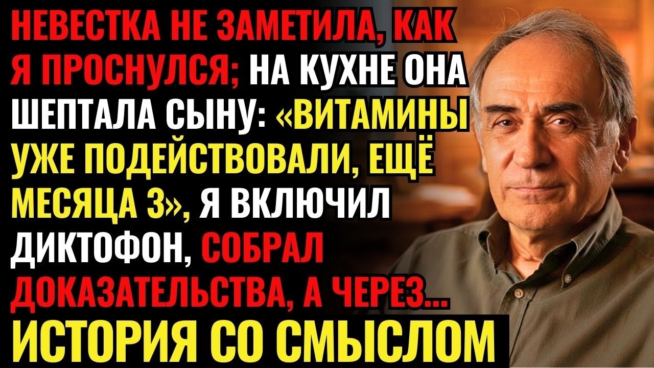 Я СЛУЧАЙНО проснулся ночью и УСЛЫШАЛ, как невестка говорит сыну ВИТАМИНЫ РАБОТАЮТ, старик ЕЛЕ ХОДИТ