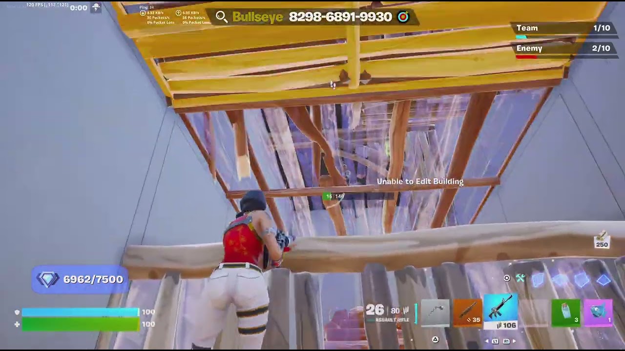 Fortnite 1v1 piece control