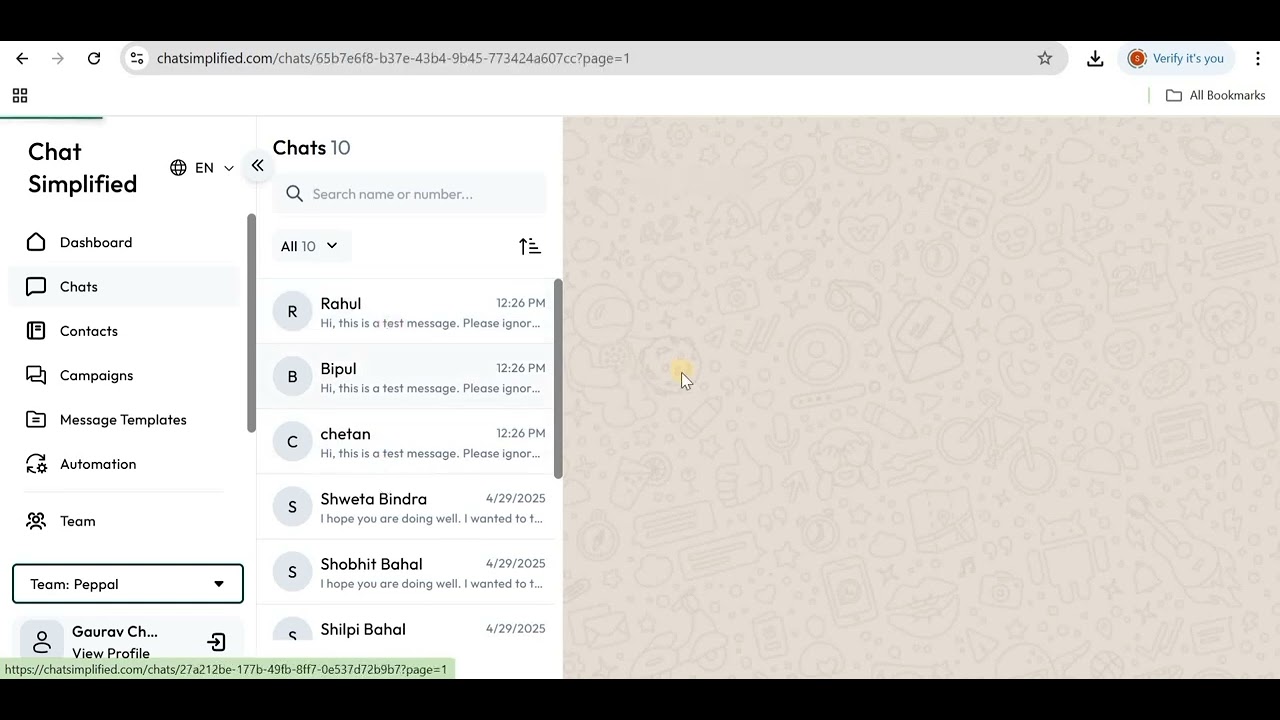 Chat Simplified - Chats Management