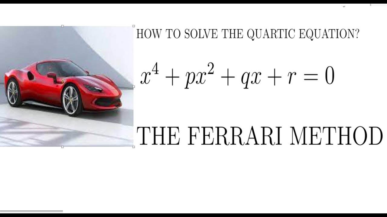How to solve the quartic equation by the Ferrari method?