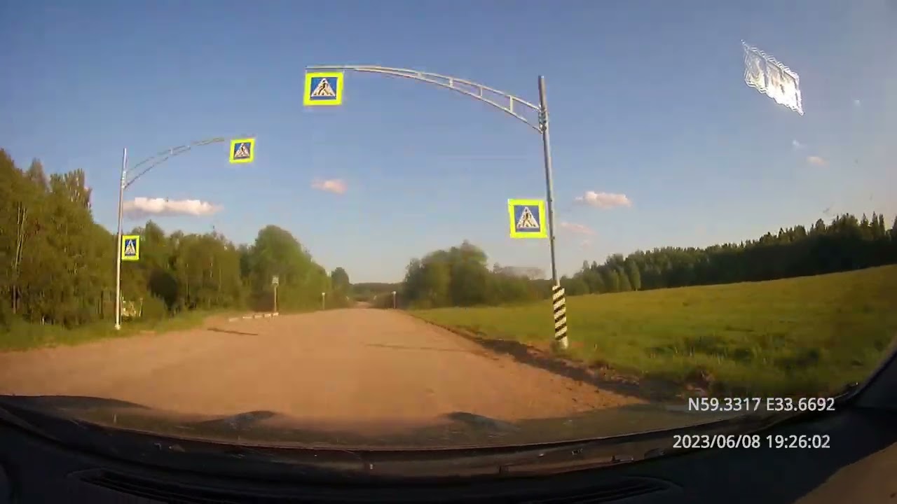 Driving in North-West Russia: Тихвин - Неболчи - Любытино - Боровичи 08/06/2023 (timelapse 4x)