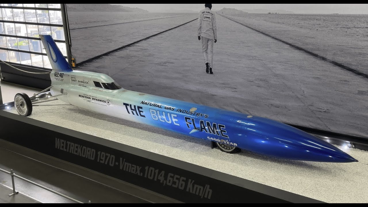 Technikmuseum Sinsheim. Schätze der Automobil-Geschichte.Blue Flame, Ferrari,Mercedes,Brutus u.v.m.