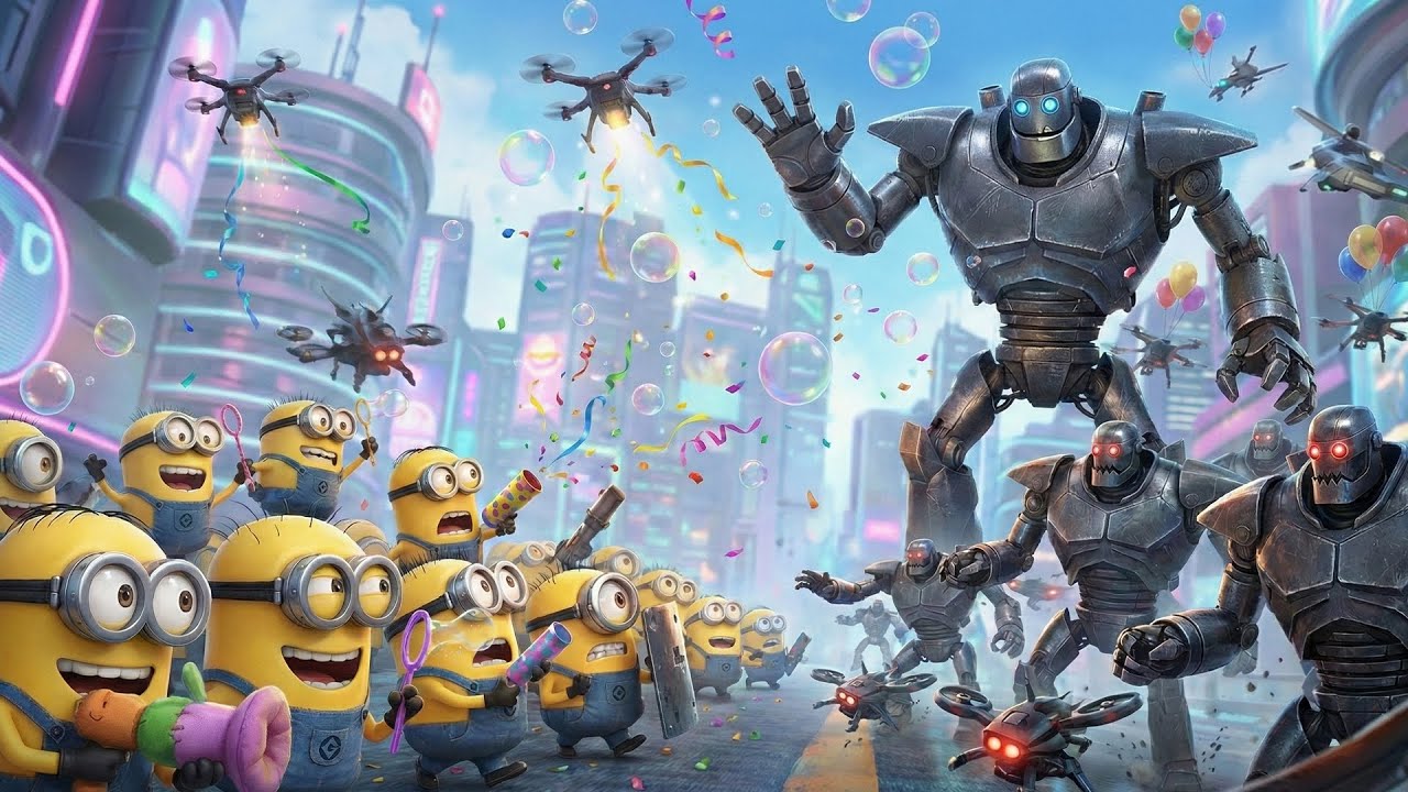 MINIONS vs Giant Rebel Robot Adventure 🤖 | Funny Minions Animation