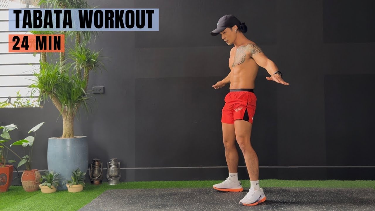 24 MIN FULL BODY TABATA Workout | Intense Fat Burning Cardio Workout | No Repeat - No Equipment