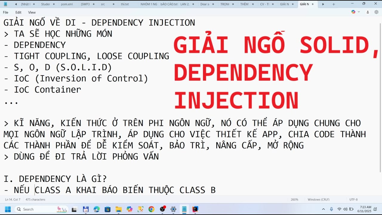 Giải ngố Spring - Spring Boot: Bài 11_Giải ngố SOLID và Dependency Injection (Phần 1)