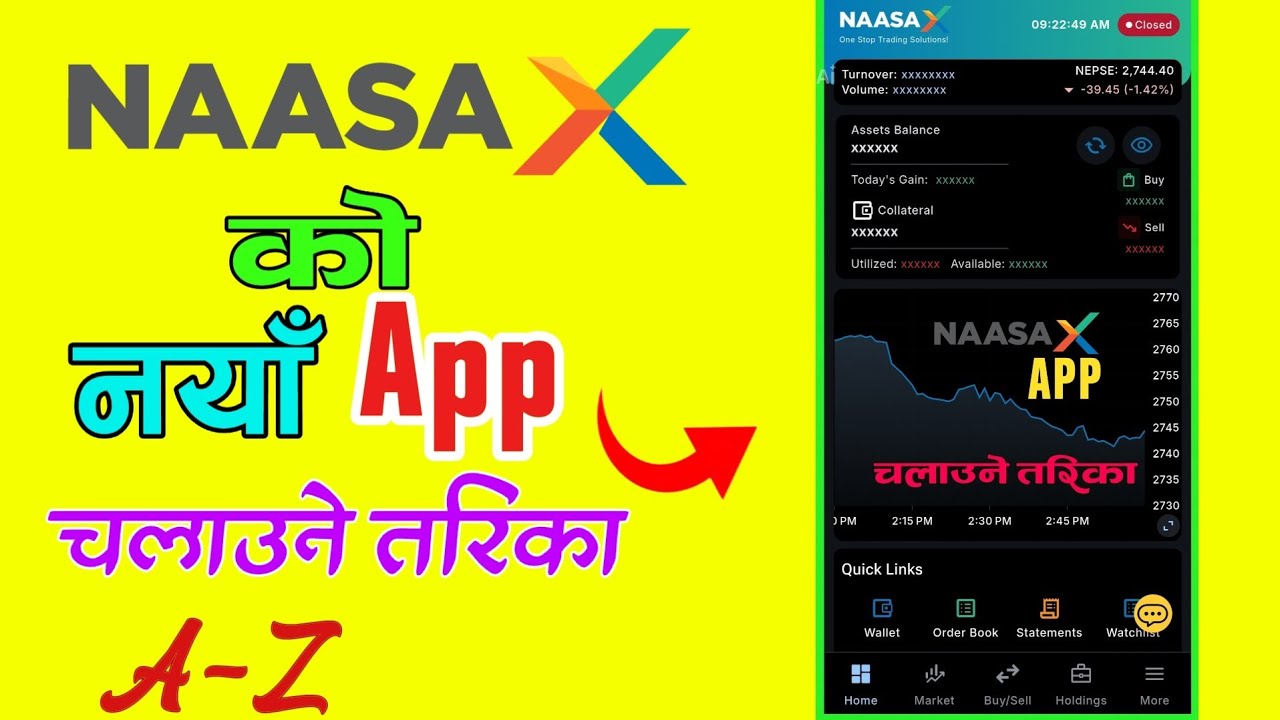 Naasa x || Naasa x App चलाउने तरिका || Naasa x app बाट सेयर किनबेच गर्ने तरिका ।