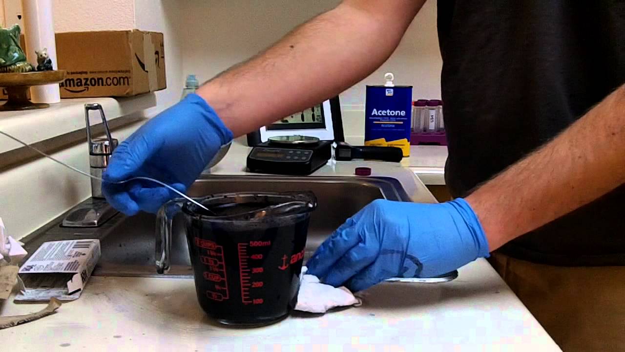How to dye a white ABS puzzle black with Rit dye and acetone