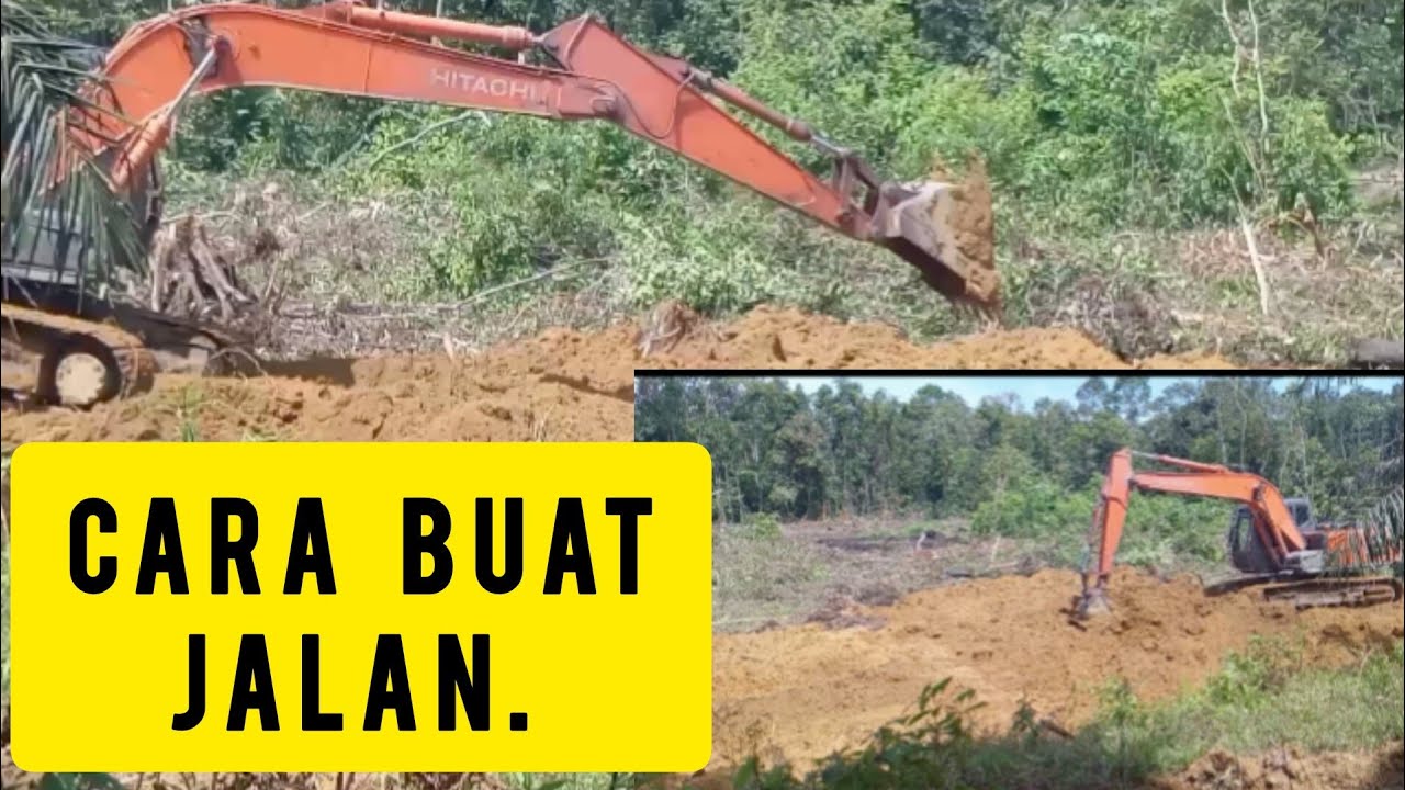 Hitachi zaxis 120 excavator.. buat jalan kawasan cuci hutan.