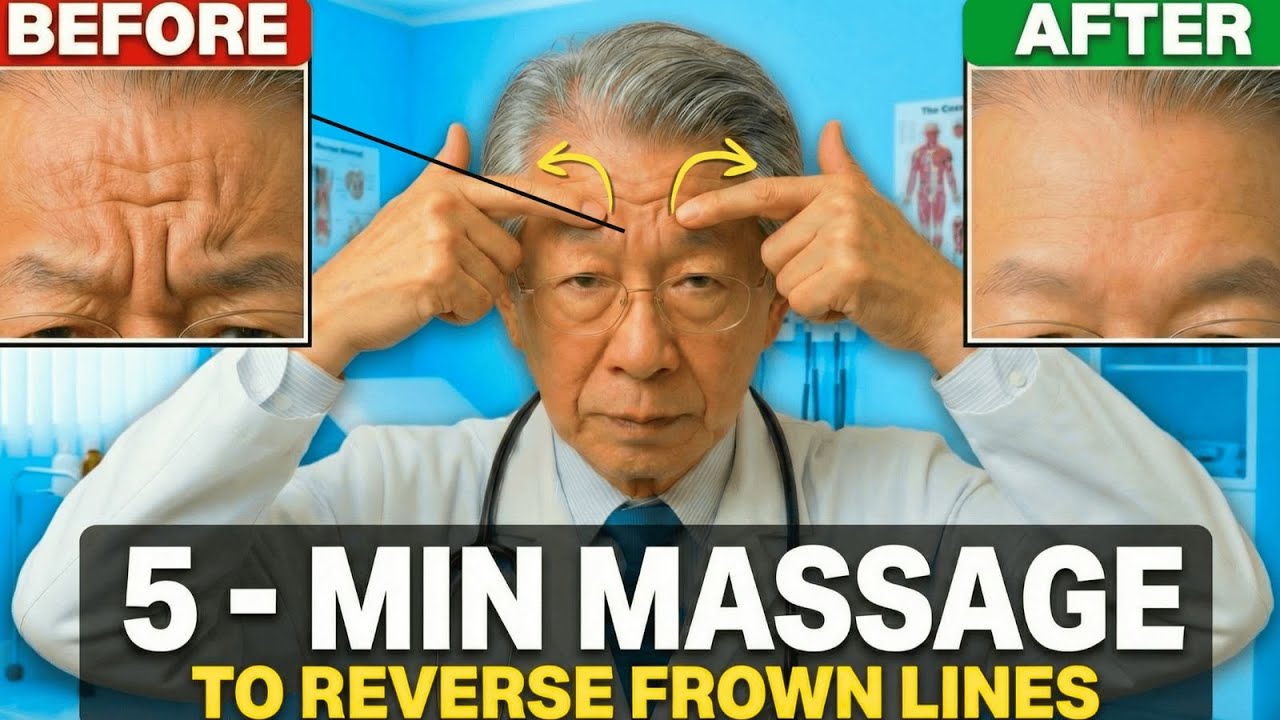 Japan's Oldest Doctor: Get rid of FROWN LINES | Reduce FOREHEAD WRINKLES After 60