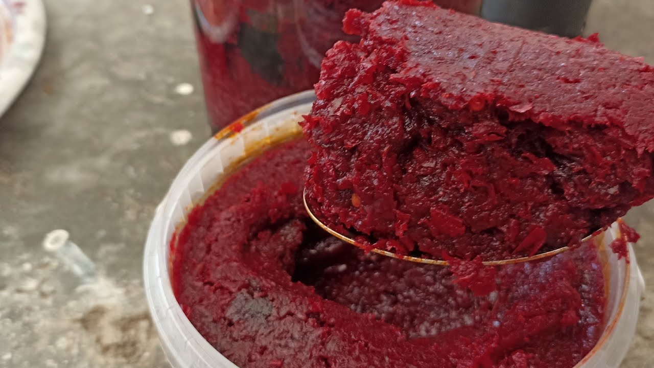 YILLARCA KALSA BOZULMAZ💯SAATLERCE KAYNATMAK YOK ❌GÜNEŞTE BİBER SALÇASI NASIL YAPILIR⁉️BİBER SALÇASI