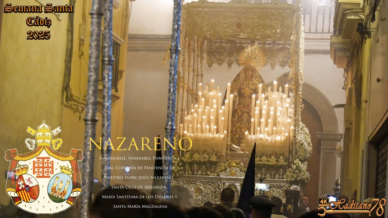 [4K ᴴᴰᴿ] VIRGEN DE LOS DOLORES / Semana Santa Cádiz 2025 / BM ENRIQUE GALAN ROTA