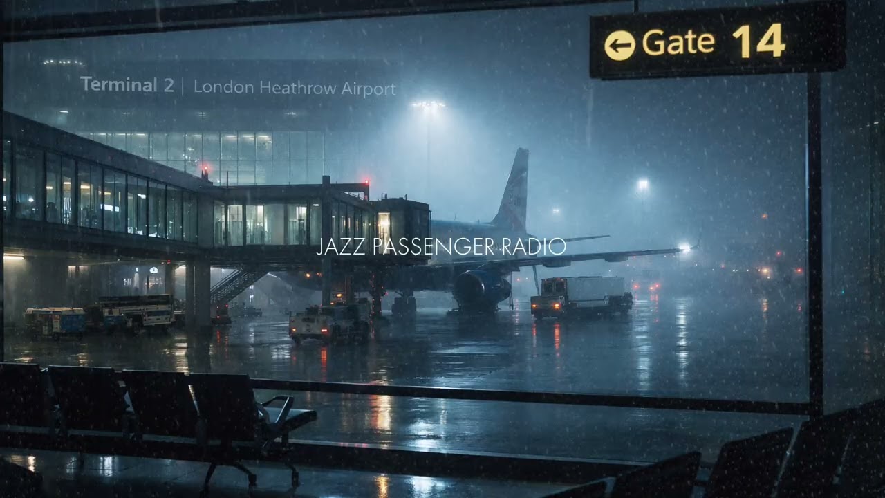 [Playlist] Waiting for the Last Flight: London Heathrow | Relaxing Airport Jazz Ambience (1Hour)