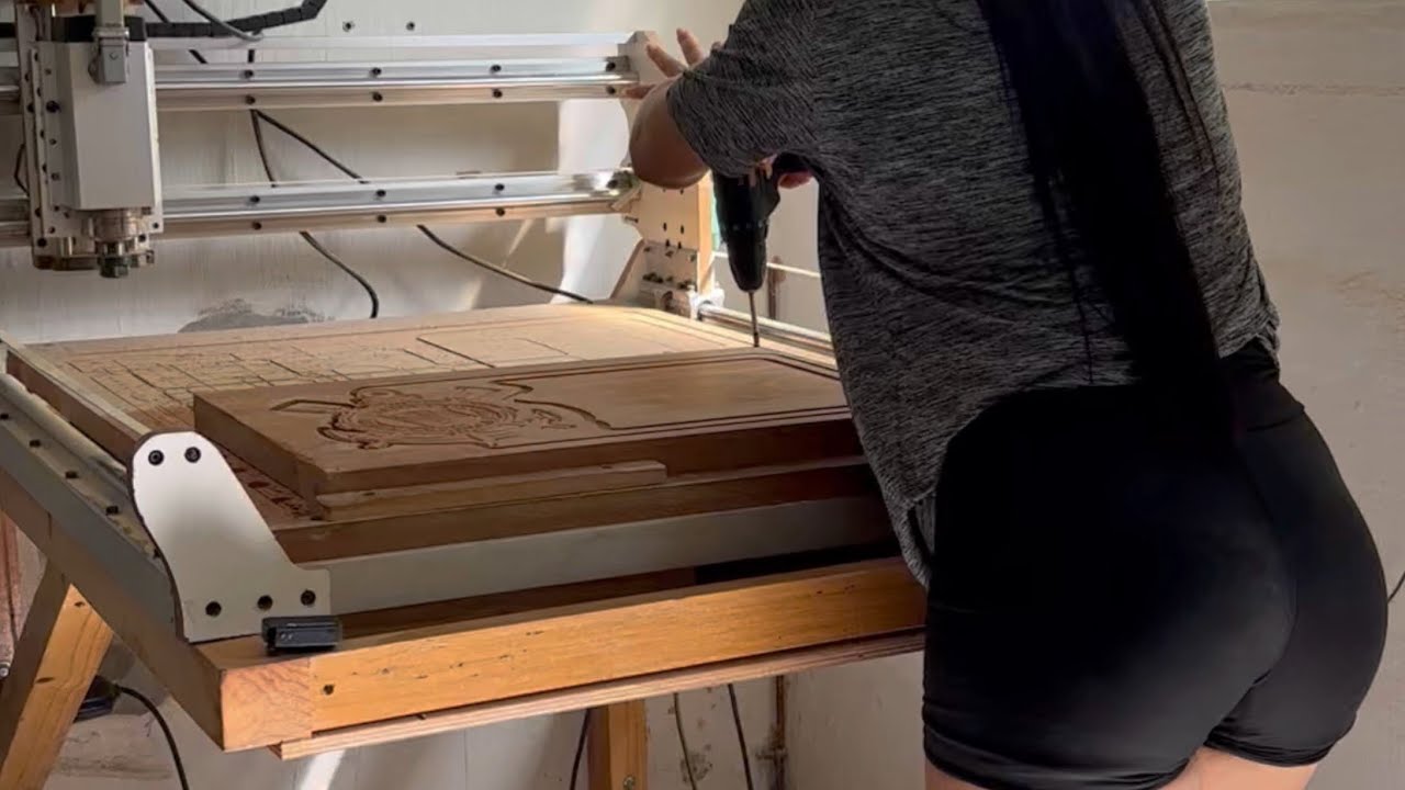 This girl made a barbecue cutting board using a cnc router