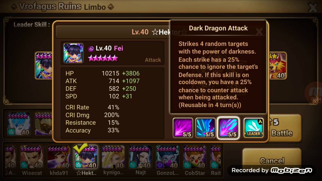 Summoners War | Test | Dark Kung Fu Girl - Fei