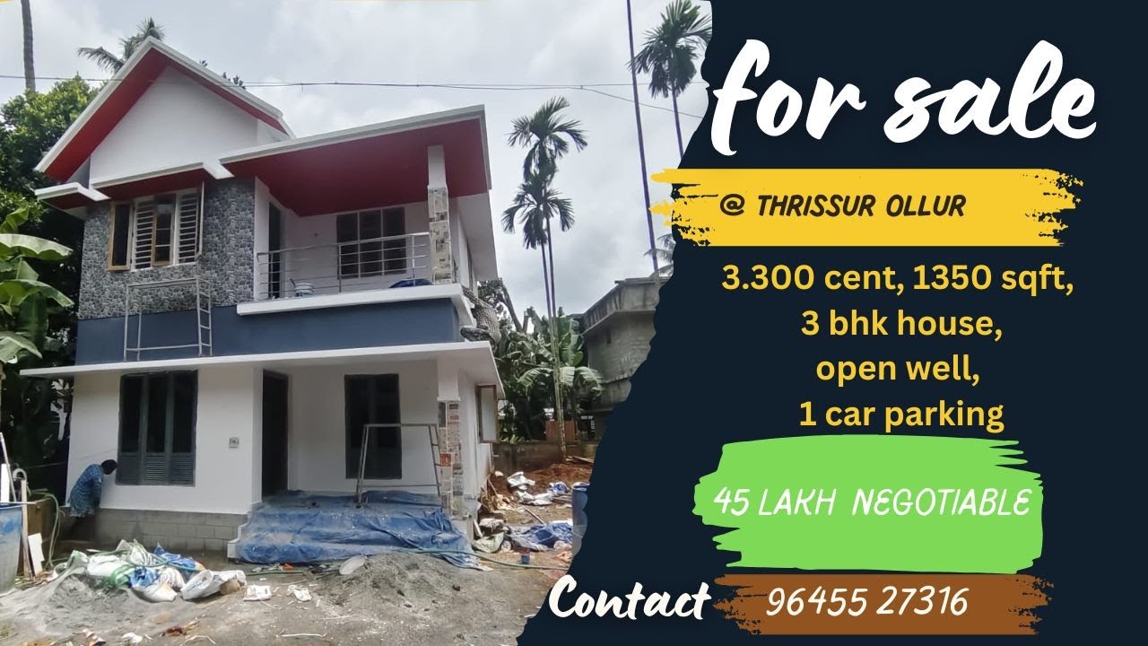 Discover the PERFECT 3 BHK House in Ollur Thrissur for ₹45 Lakh