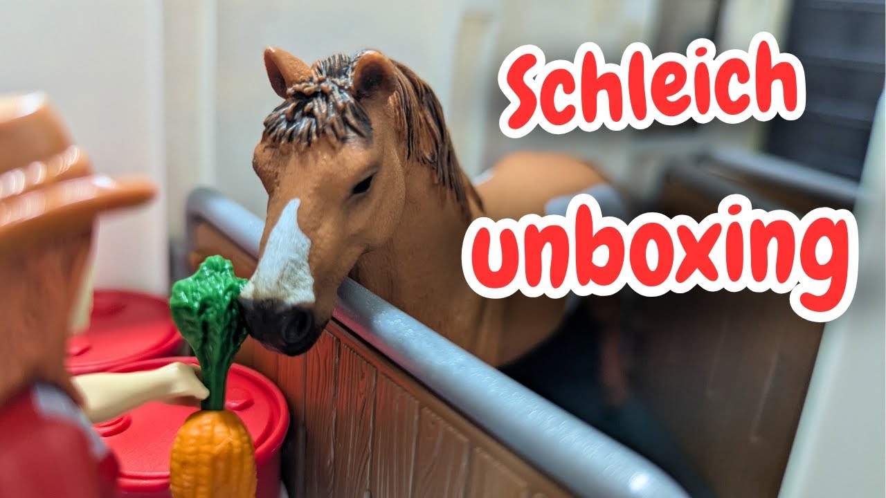 UNBOXING the new Schleich TRUCK and TRAILER set!! @schleich