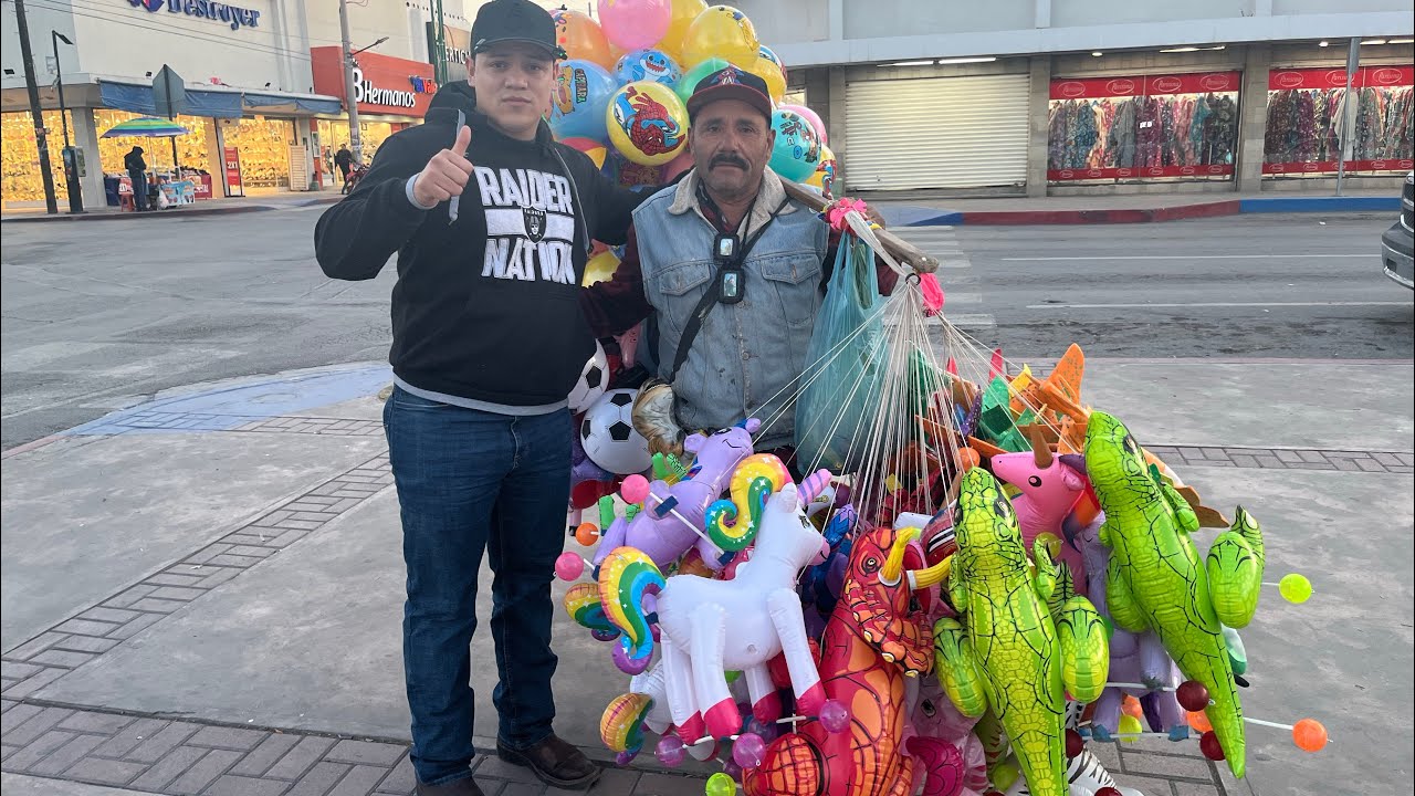 El clima 3 Grados ❄️💨Le compro sus globos para que lleve comida a su familia 💵🧑‍🧑‍🧒‍🧒