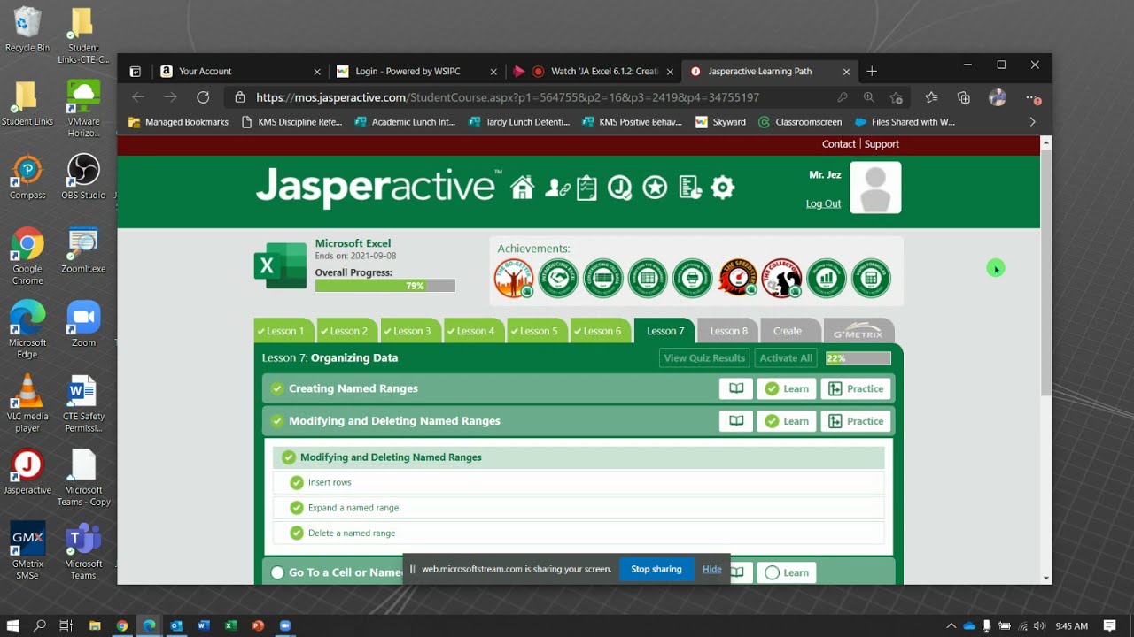 JA Excel 7 3 4  Go To   Creating a Table