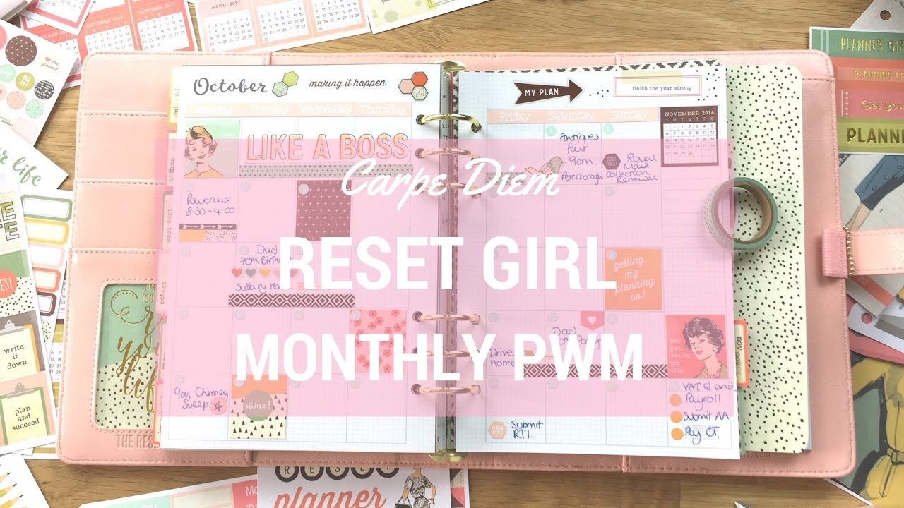 Carpe Diem Monthly Spread - Plan With Me