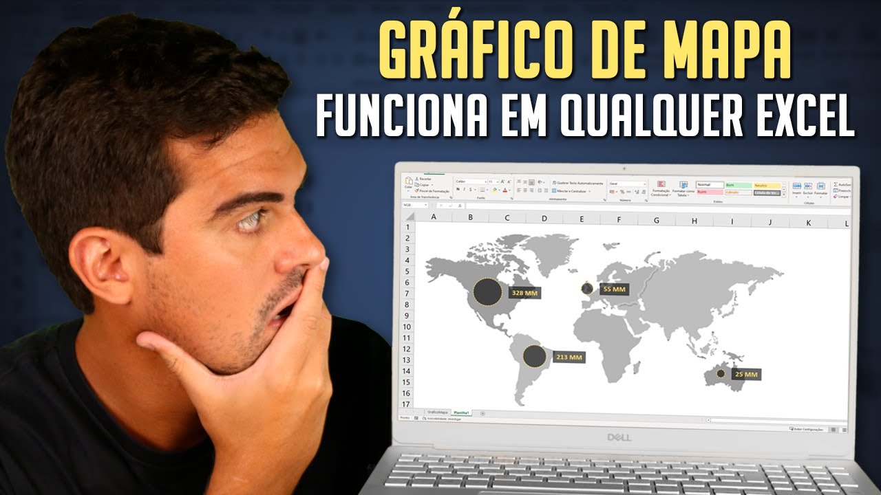 Gr&aacute;fico de Mapa Simples e F&aacute;cil no Excel - [Funciona em Qualquer Vers&atilde;o]