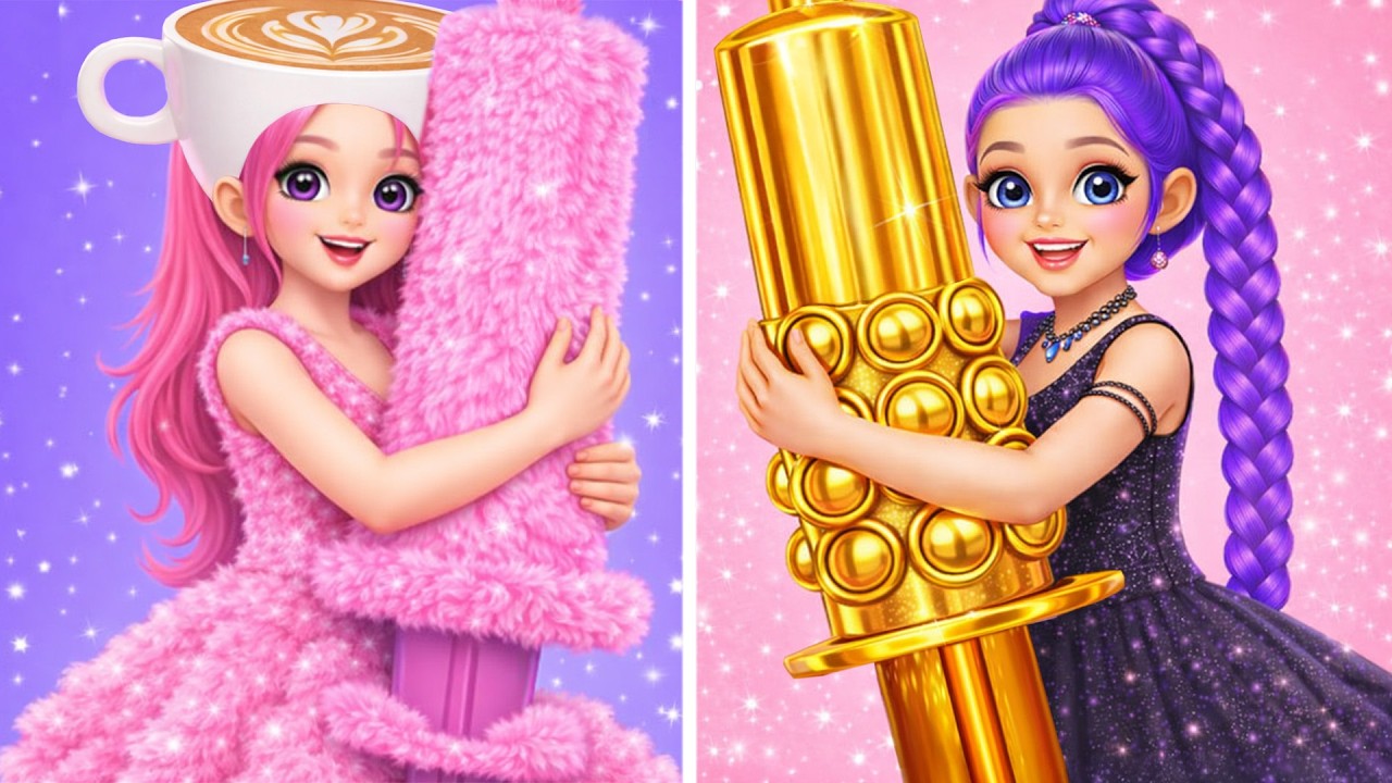 Huntrix Glow Up Estilo Rosa vs Preto vs Branco 🩰✨ Quem Será a Rainha da Festa? K-Pop Demon Hunter