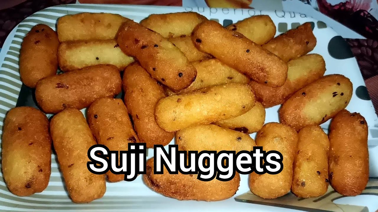 Suji Nuggets - Crispy And Tasty Rava Nuggets - Homemade Semolina Nuggets Recipe #sujinuggets