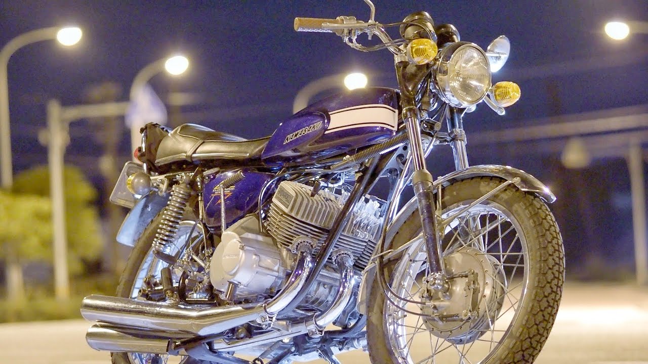 MACHⅢ 500SS 拘りの［純正チャンバー音］キュートな女性ライダーがじゃじゃ馬マッハのキックスタートを初体験💕 撮影機材 GoPro7 OLYMPUS OM-D E-M1X