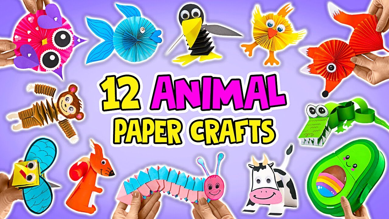 From Paper to Alligator 🐊 DIY Origami Safari || 12 Animal Paper Crafts