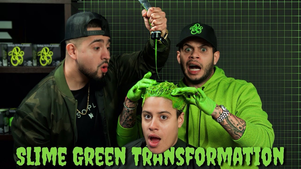 Slime Green Hair Transformation