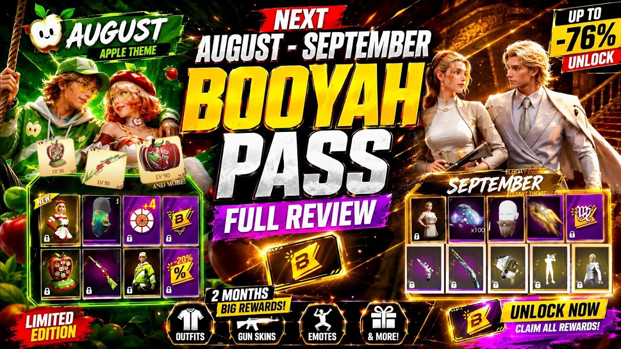 Pass Booyah Free Fire Berikutnya 🔥🥳 | Pass Booyah Free Fire Agustus | Pass Booyah Free Fire September 2026